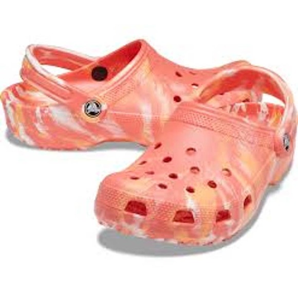 CROCS Shoes - Crocs CLASSIC Orange MARBLED CLOG womens 7/ mens 5